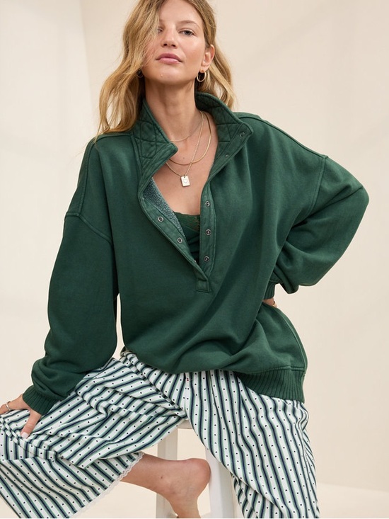 aerie Sweaters - AERIE Oh Snap Snap-Front Pullover Sweater - 402